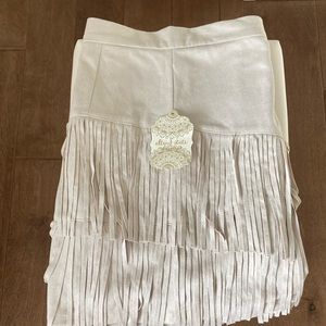 Ivory fringe Altard State skirt
